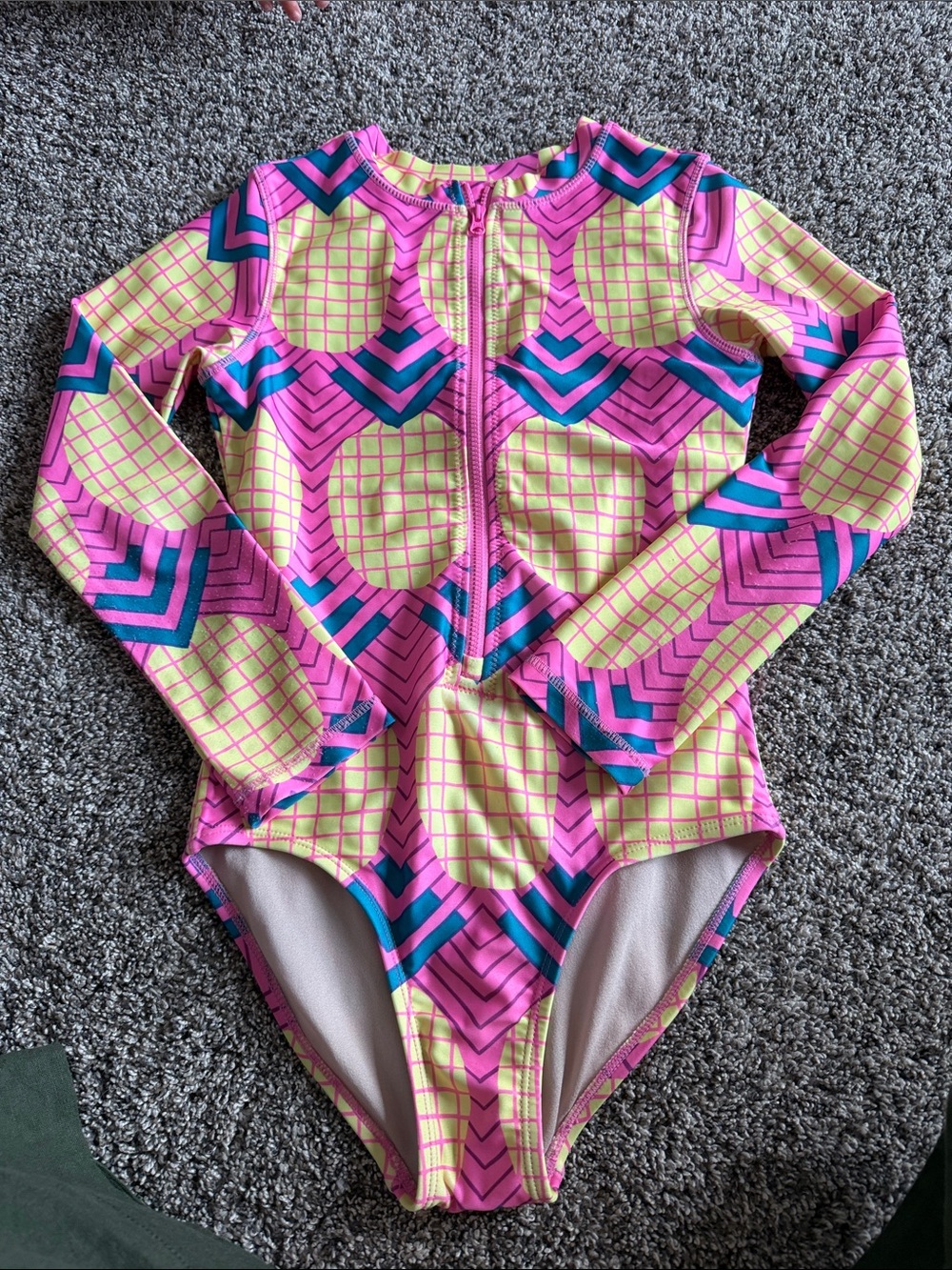 Tea collection pineapple rashguard swim suit size girls 10